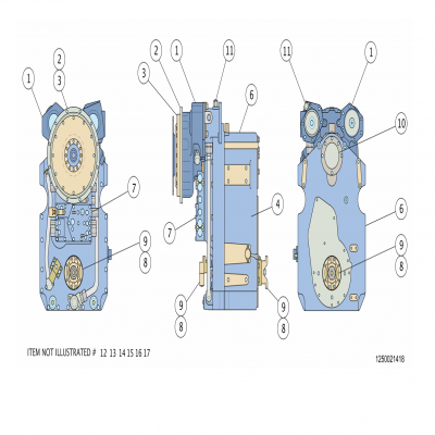 安百拓Epiroc ST7 地下鏟運(yùn)機(jī) 變速箱傳動(dòng)裝置 - 蓋 - 前蓋組件